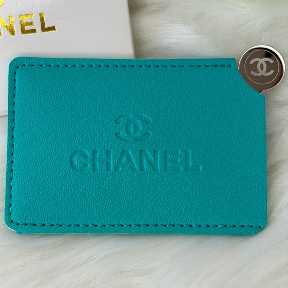 CHANEL Teal Mirror & Card Holder - Picture 7 of 7